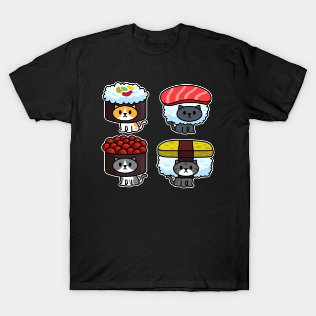 Sushi Cat T-Shirt by Chibi Pops